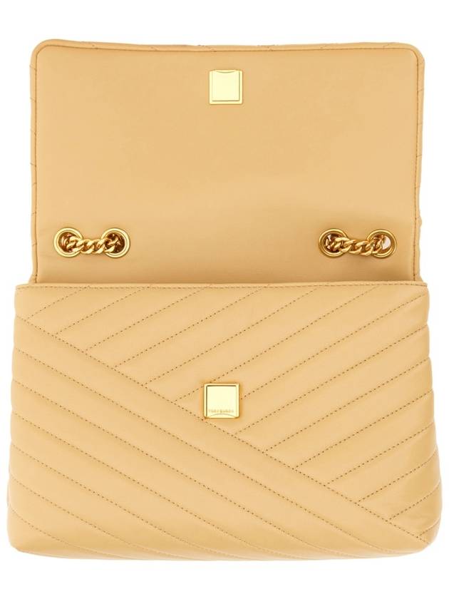 Kira Chevron Convertible Shoulder Bag Beige - TORY BURCH - BALAAN 5