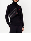 Men's Heart Logo Wool Turtleneck Black - AMI - BALAAN 5