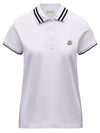 Logo Patch Polo Shirt White - MONCLER - BALAAN 2