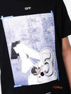 Men's Printed Short Sleeved T-shirt Black - OFF WHITE - BALAAN 7