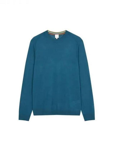 Easy wool crew neck knit blue green 270901 - PAUL SMITH - BALAAN 1