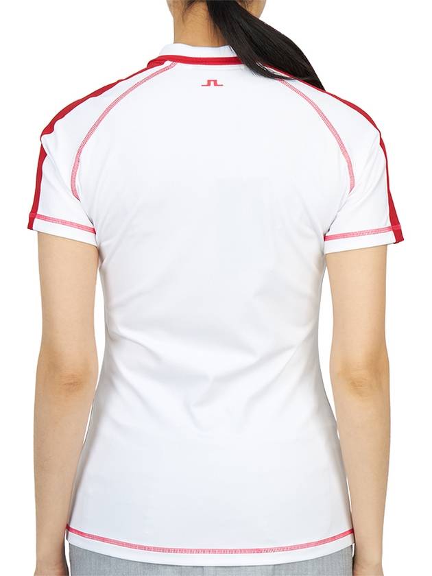 Women's Kourtney Polo Short Sleeve T-Shirt White - J.LINDEBERG - BALAAN 5