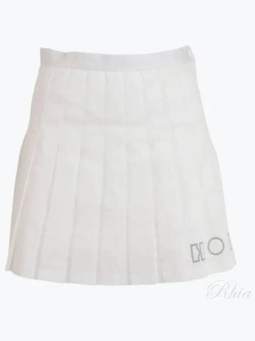 Golf Wear Women s Pleated Skirt HCW 2C AE01 WHITE - HORN GARMENT - BALAAN 1