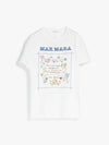 Women's Embroidered Cotton Short Sleeve T-Shirt White - MAX MARA - BALAAN 1