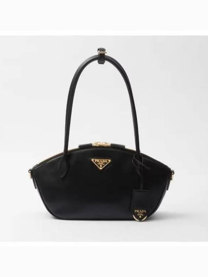 Small Leather Hand Shoulder Bag Black - PRADA - BALAAN 2