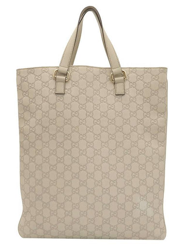 Ivory GG logo Cima leather tote bag 272347 - GUCCI - BALAAN 1