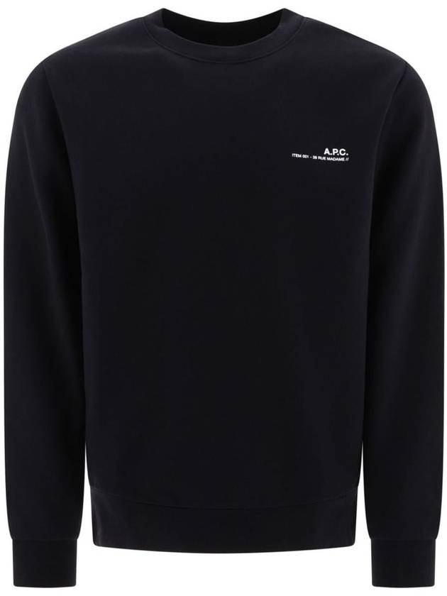 Item Logo Crew Sweatshirt Black - A.P.C. - BALAAN 2