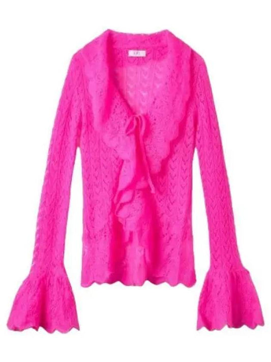 Croquette knit cardigan pink - ERL - BALAAN 1