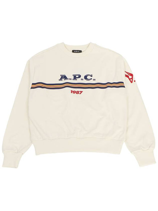 Logo Print Sweatshirt Ecru - A.P.C. - BALAAN 2