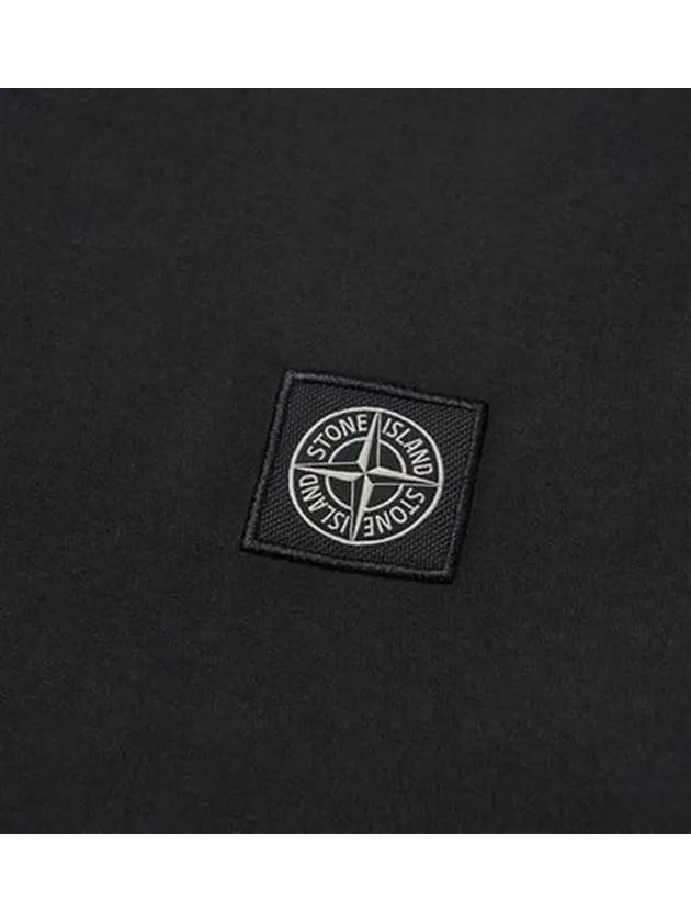 Logo Patch Short Sleeves T-Shirt Black - STONE ISLAND - BALAAN 6