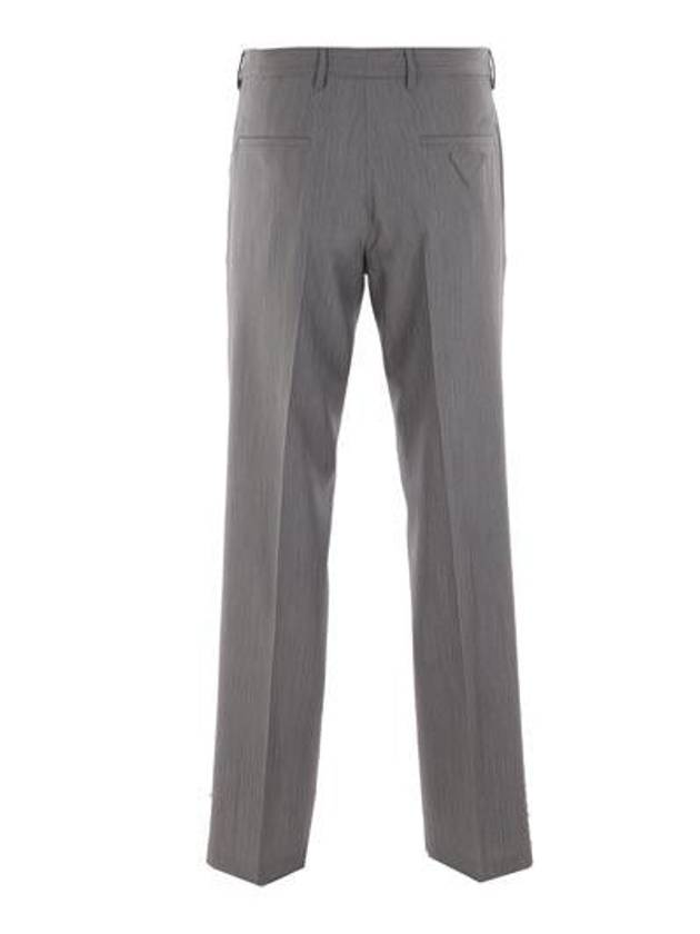 Mohair Wool Slacks Grey - PRADA - BALAAN 3