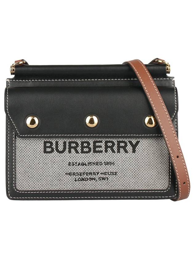 Women Baby Title Pocket Cross Bag Gray - BURBERRY - BALAAN 1