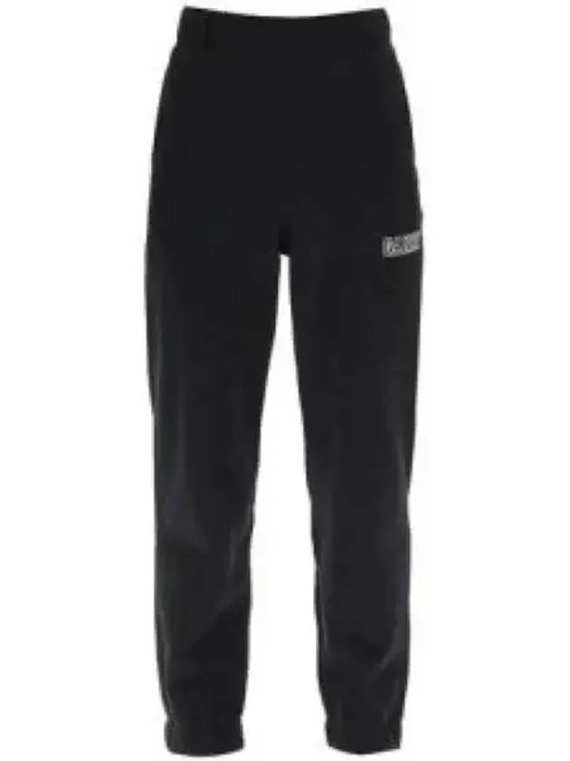 Side Logo Cotton JoGGer Track Pants Black - GANNI - BALAAN 2