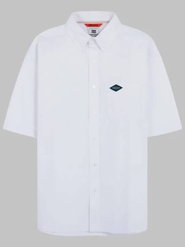 Classic Short Sleeve Oxford Shirt GEE245 103 White - GEECOON - BALAAN 3