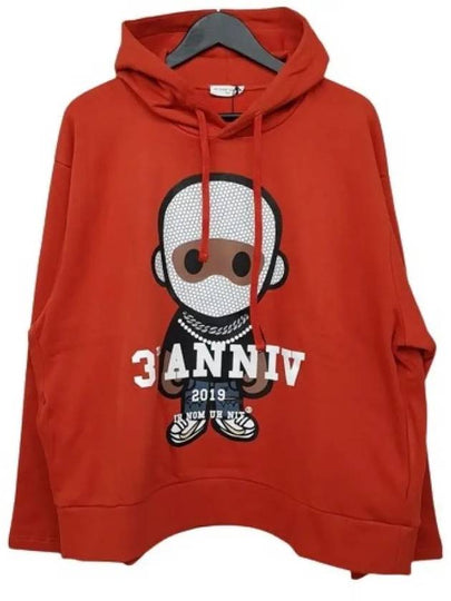 NCW19253 890 Hooded Tshirt Red Orange - IH NOM UH NIT - BALAAN 2