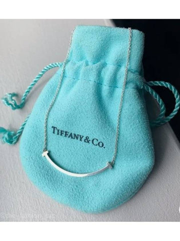 T Smile Necklace Small 18K Gold Proposal Necklace White Gold Color 35189459 - TIFFANY & CO. - BALAAN 1