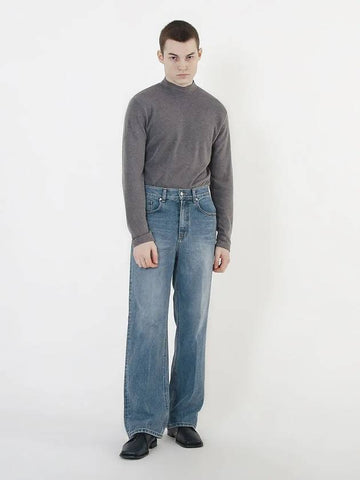 Washed Wide Denim Pants Mid Blue - CHANCE'S NOI - BALAAN 1