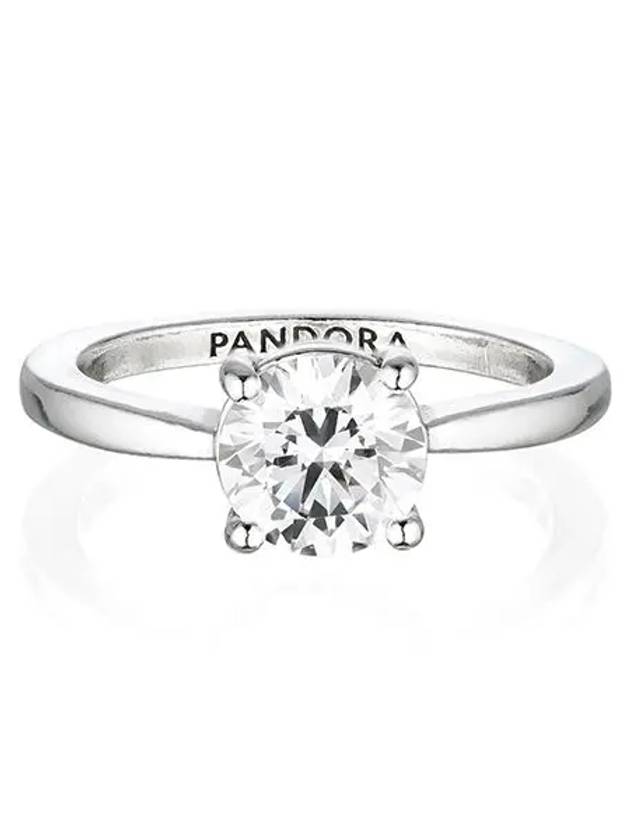 Women's Sparkling Solitaire Ring Silver - PANDORA - BALAAN 5