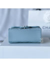 Gold CC Logo Top Handle Lambskin Chain Mini Bag Light Blue - CHANEL - BALAAN.