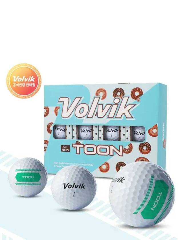 All New Toon Wide 2 Piece Golf Ball White - VOLVIK - BALAAN 1