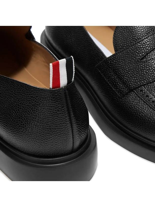 Pebble Grain Rubber Sole Penny Loafer Black - THOM BROWNE - BALAAN 6