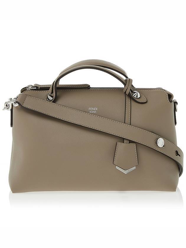 By The Way Boston Leather Medium Tote Bag Beige - FENDI - BALAAN 1