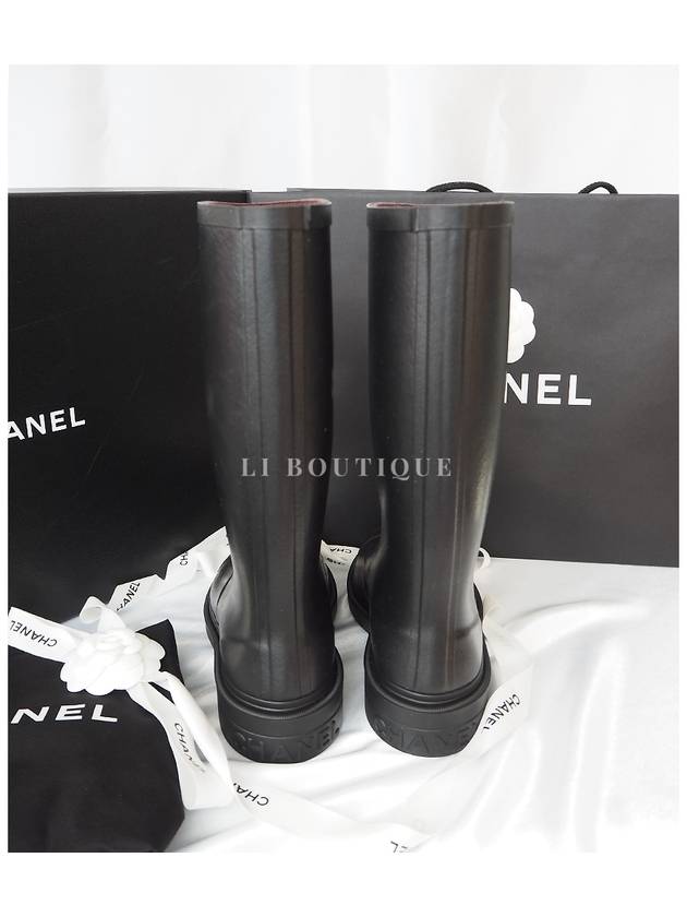 Boots Caoutchouc Black - CHANEL - BALAAN 9