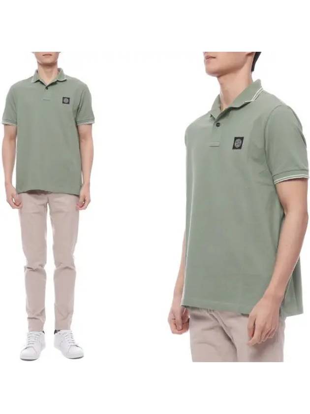 Organic Cotton Elastane Polo Shirt Green - STONE ISLAND - BALAAN 2