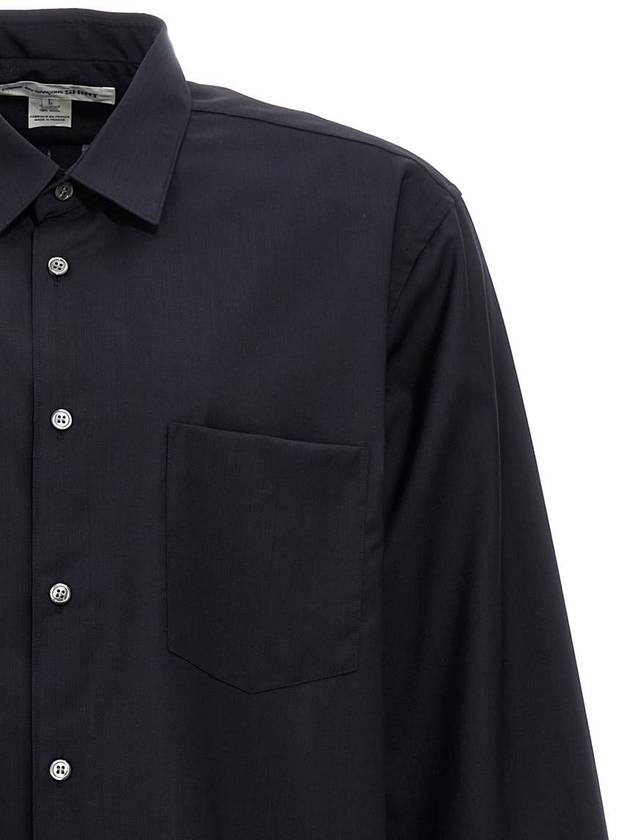 long sleeve shirt FZB301PER 2 NAVY - COMME DES GARCONS - BALAAN 4