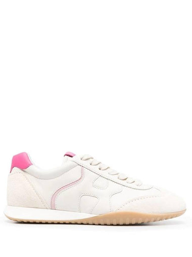 Olympia Z Low Top Sneakers Pink Ivory - HOGAN - BALAAN 1