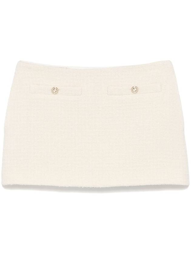 Damier boucl A line skirt ivory - GUCCI - BALAAN 2