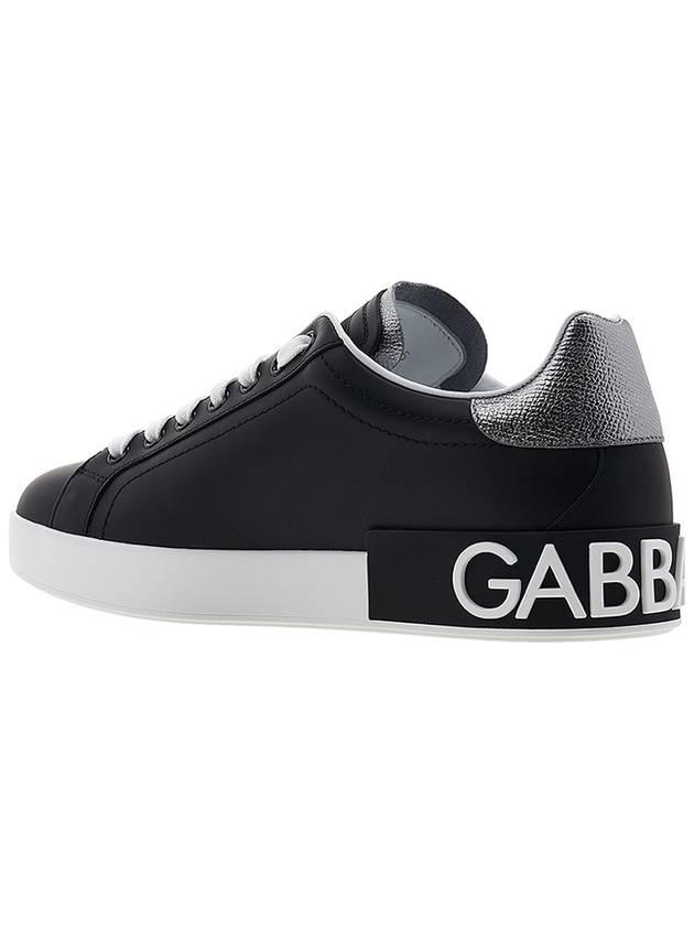 Portofino Calfskin Sneakers Black - DOLCE&GABBANA - BALAAN 4