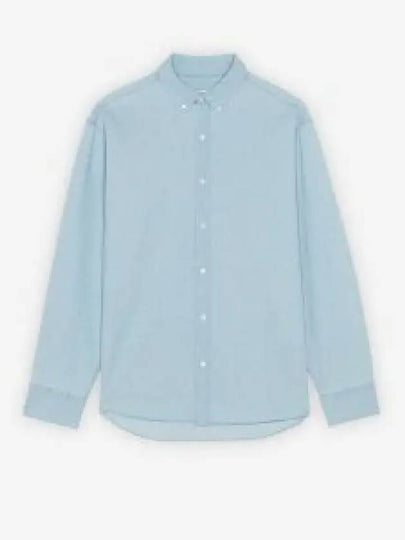 Chillax Relaxed Fit Long Sleeve Shirt Blue - MAISON KITSUNE - BALAAN 2