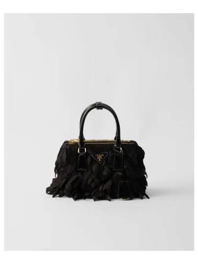 Satin Patent Leather Galleria Mini Bag Black - PRADA - BALAAN 2