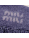 Logo Mohair Fringe Muffler Purple - MIU MIU - BALAAN 4