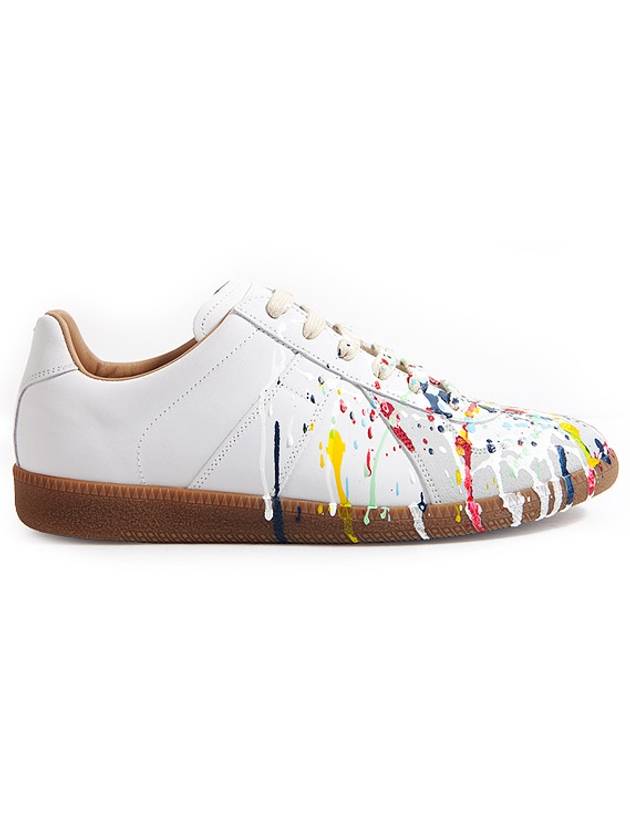 Men's Replica German Army Paint Low Top Sneakers White - MAISON MARGIELA - BALAAN 2