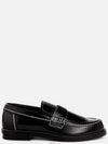 Stitch Detail Leather Loafers Black - ALEXANDER MCQUEEN - BALAAN 3