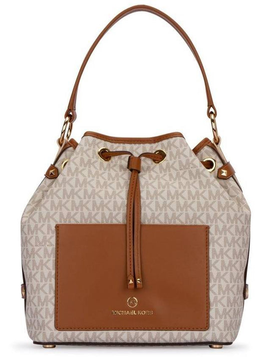 Women's Maeve Leather Bucket Bag White - MICHAEL KORS - BALAAN 1