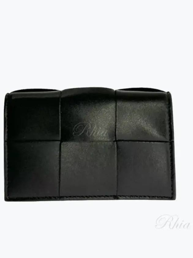 Cassette Business Card Wallet Black - BOTTEGA VENETA - BALAAN 2