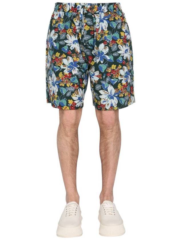 Ymc Bermuda With Floral Print - YMC - BALAAN 1