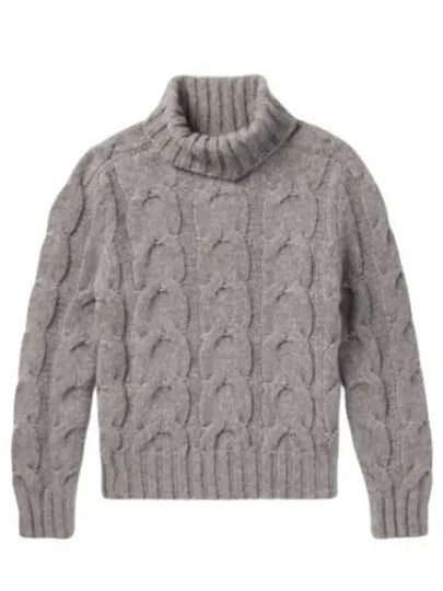 Baby Yak Cable Turtleneck Grey - TOM FORD - BALAAN 2