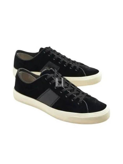 Suede Low Top Sneakers Black - TOM FORD - BALAAN 2