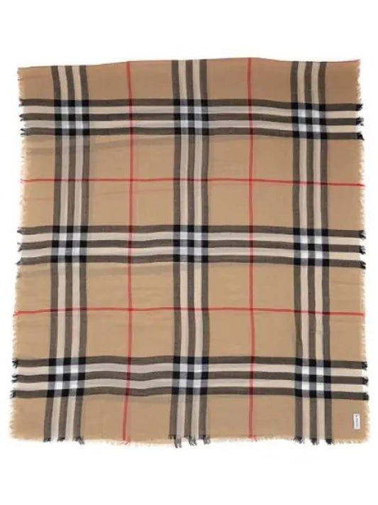 checked wool scarf men - BURBERRY - BALAAN 1