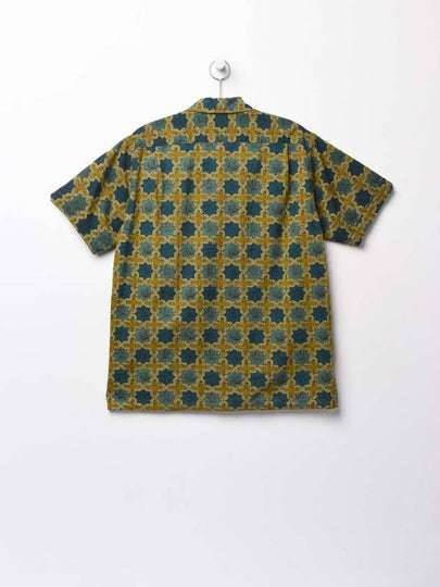 Camp Shirt Olive Cotton Cross Batik - ENGINEERED GARMENTS - BALAAN 2