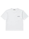 Logo Print Cotton Short Sleeve T-shirt White - MIU MIU - BALAAN 2