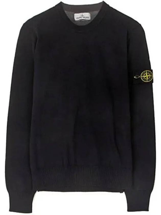 Men's Logo Wappen Knit Top Navy - STONE ISLAND - BALAAN 2