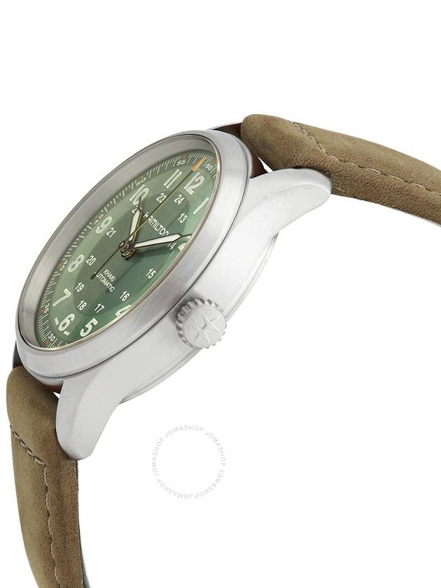 H70205860 Khaki Field Titanium Men's Leather Watch - HAMILTON - BALAAN 3