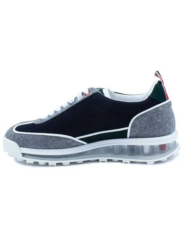 Melton Clear Sole Tech Runner Sneakers Navy Grey - THOM BROWNE - BALAAN 3