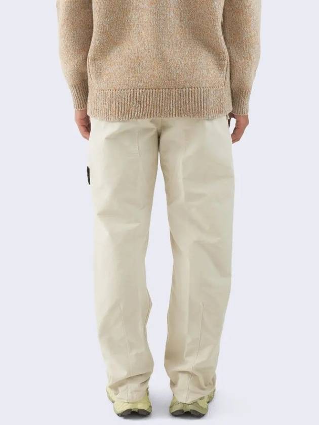 Wappen Gabardine Chino Straight Pants Beige - STONE ISLAND - BALAAN 5