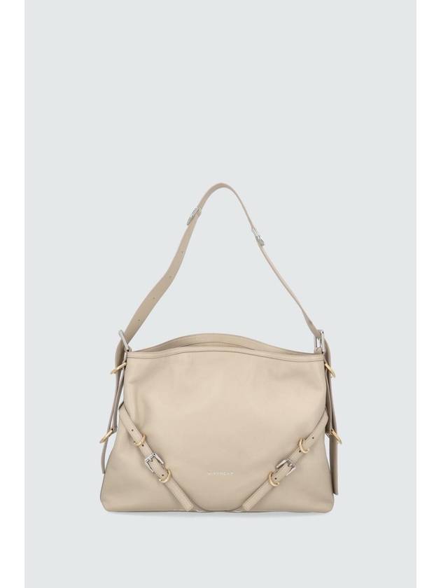 Voyou Medium Leather Shoulder Bag Beige - GIVENCHY - BALAAN 1